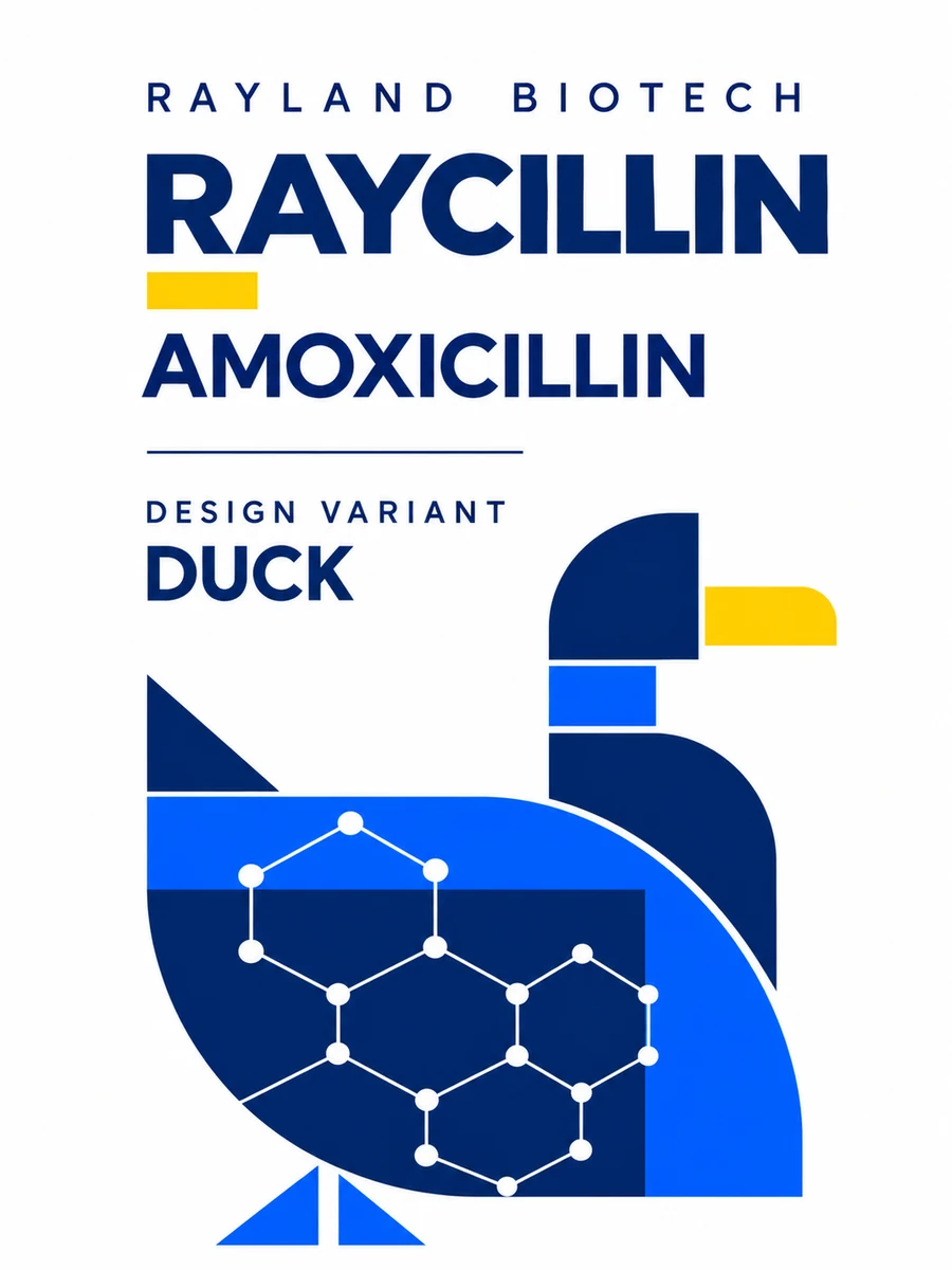 Raycillin 鸭类瓶身图案沿用正面