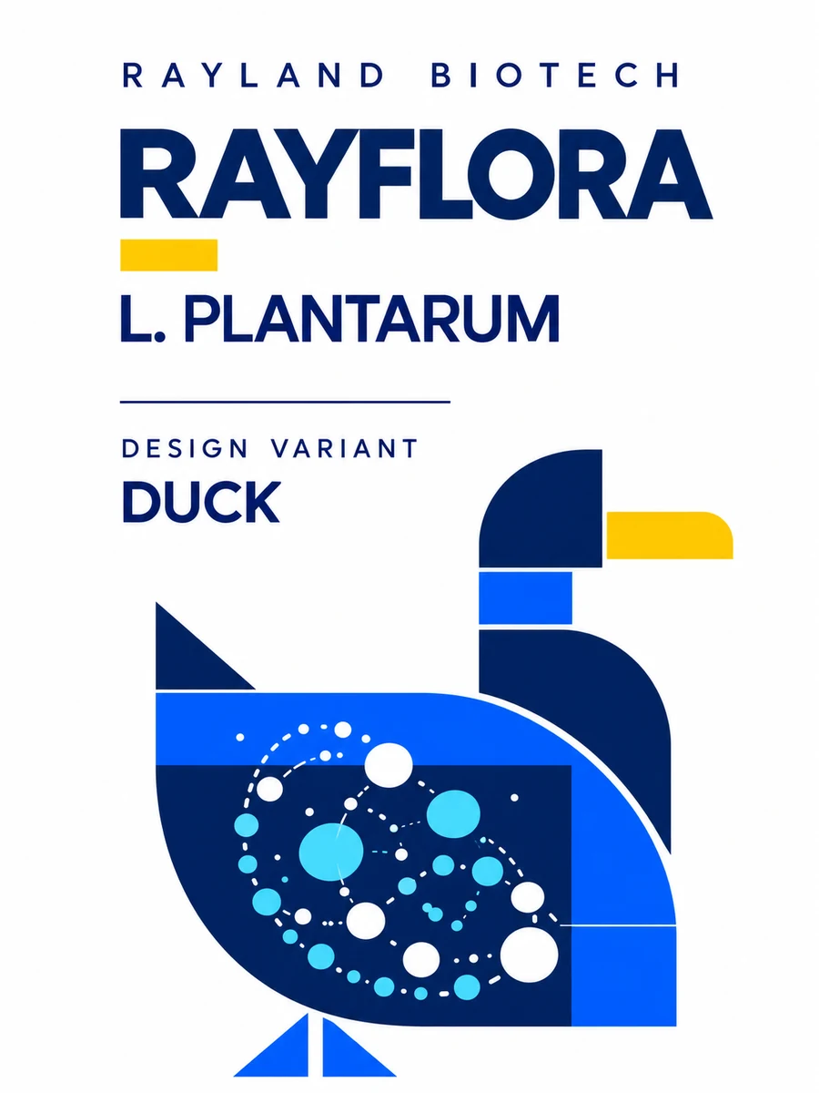 Rayflora 鸭类瓶身图案沿用正面